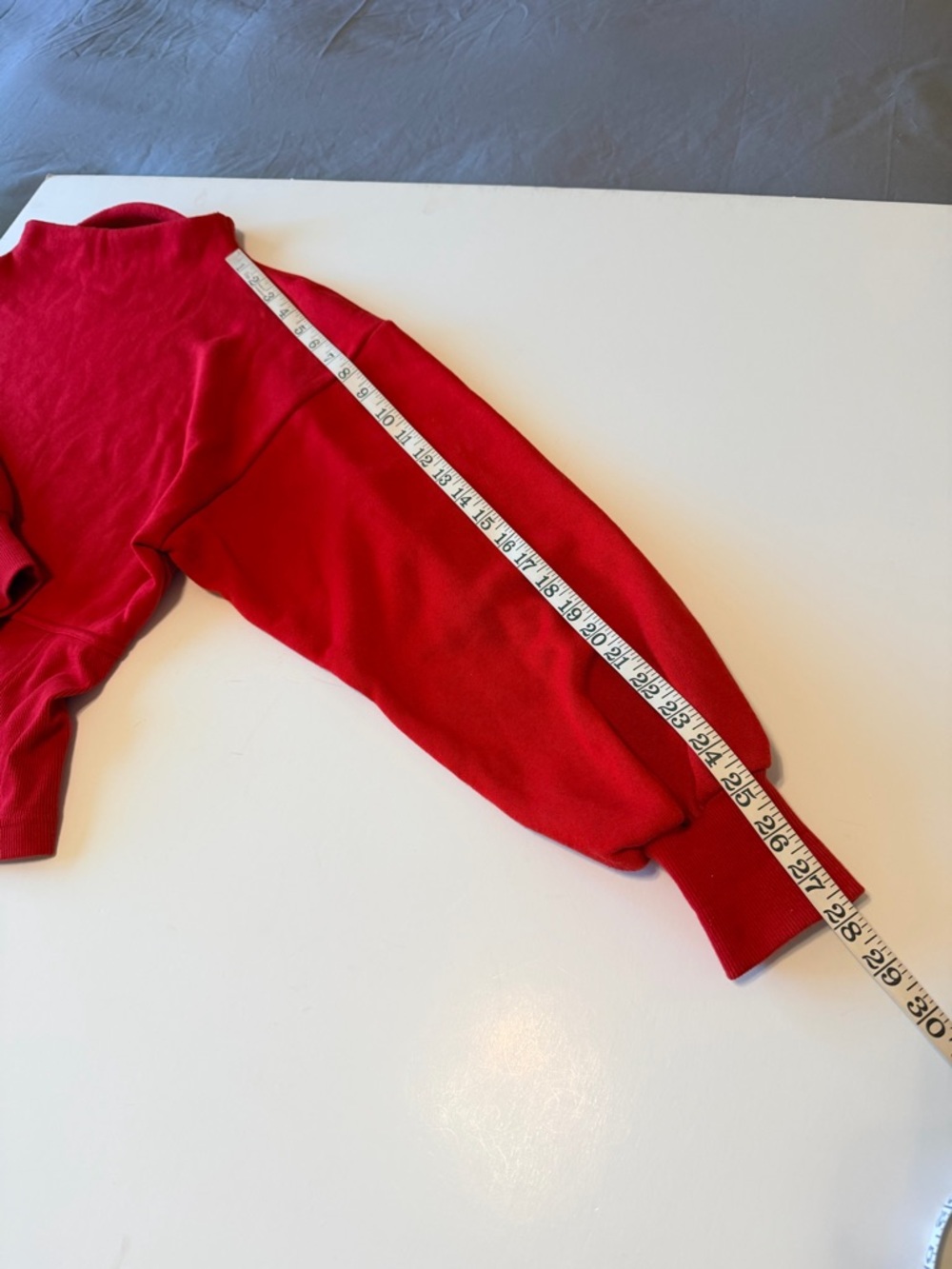 MAEVE by Anthropologie corset-waist style sweatshirt, mockneck, Red,  size M - Picture 6 of 11